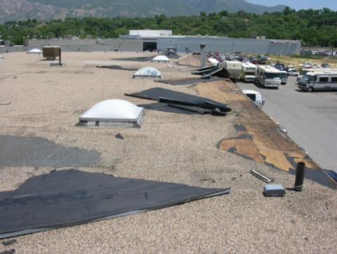 High Wind Roof Damage